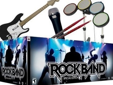 Imagem da Guitarra e bateria do Rock Band 2